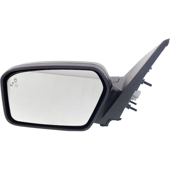 2011 Ford Fusion S - Driver Side Mirror, Power Adjust, Heated, With 1 Paintable and 1 Textured Black Cap, Non-Folding, No Signal Light, With Blind Spot Detection in Glass, No Memory, With Puddle Light, No Auto-Dimming