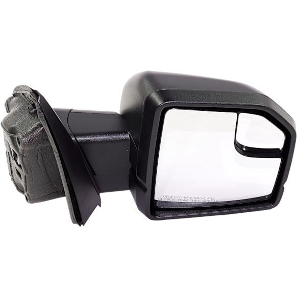 Passenger Side Mirror, Power Adjust, Heated, Manual Folding, Textured Black, In-housing Signal Light, Temp Sensor, No Memory, No Puddle Light, No Auto-Dimming, With Blind Spot Glass