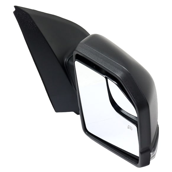 2015-2018 Ford F-150 - Passenger Side Mirror, Power Adjust, Heated, Manual Folding, Textured Black, In-housing Signal Light, No Memory, No Puddle Light, No Auto-Dimming, With Blind Spot Glass