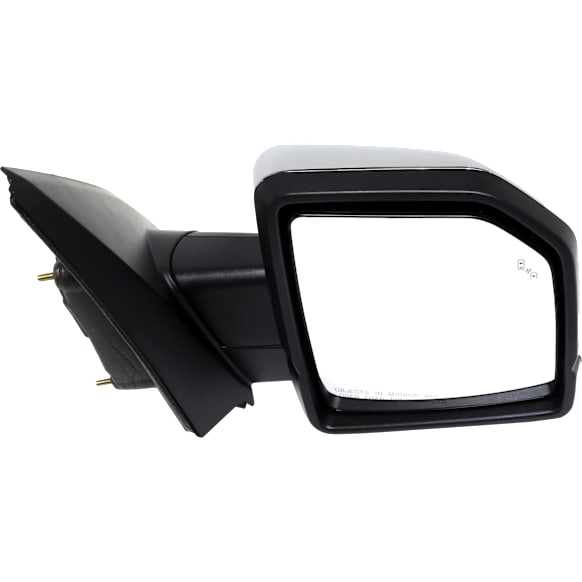 2016 Ford F-150 Lariat - Passenger Side Mirror, Power Adjust, Heated, Chrome, Power Folding, In-housing Signal Light, With Blind Spot Detection in Glass, With Memory, With Puddle Light, No Auto-Dimming, Extended Cab Pickup