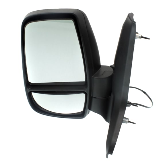 2017 Ford Transit-250 PTV - Driver Side Mirror, For Models With Medium or High Roof, Power Adjust, Non-Heated, Textured Black, Manual Folding, No Signal Light, No Blind Spot Feature, No Memory, No Puddle Light, No Auto-Dimming