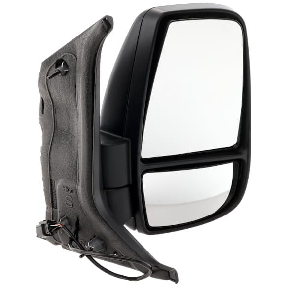 2017 Ford Transit-350 - Passenger Side Mirror, For Models With Medium or High Roof, Power Adjust, Non-Heated, Textured Black, Manual Folding, No Signal Light, No Blind Spot Feature, No Memory, No Puddle Light, No Auto-Dimming