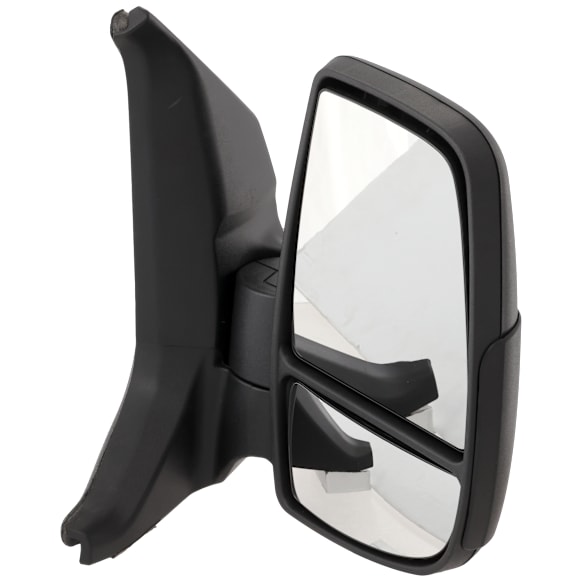 2017 Ford Transit-350 - Passenger Side Mirror, For Models With Medium or High Roof, Manual Adjust, Non-Heated, Textured Black, Manual Folding, No Signal Light, No Blind Spot Feature, No Memory, No Puddle Light, No Auto-Dimming