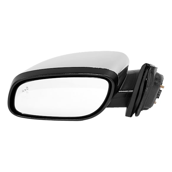2010-2019 Ford Taurus - Driver Side Mirror, Power, Manual Folding, Heated, Chrome, In-housing Signal Light, With memory, With Puddle Light, No Auto-Dimming, With Blind Spot Detection in Glass