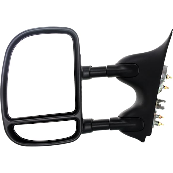 2007 Ford F-250 Super Duty XLT - Driver Side Towing Mirror, Manual Adjust, Non-Heated, Textured Black, Manual Folding, No Signal Light, With Blind Spot Glass, No Memory, No Puddle Light, No Auto-Dimming, Crew Cab Pickup