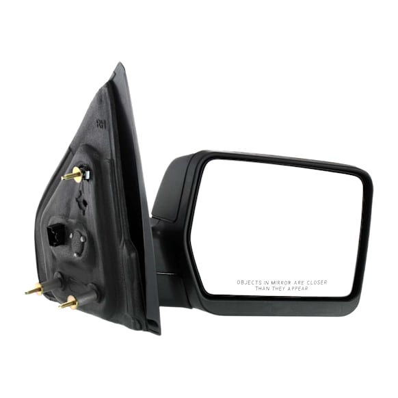 Passenger Side Mirror, Power Adjust, Heated, Manual Folding, Textured Black, No Signal Light, No Memory, No Puddle Light, No Auto-Dimming, No Blind Spot Feature