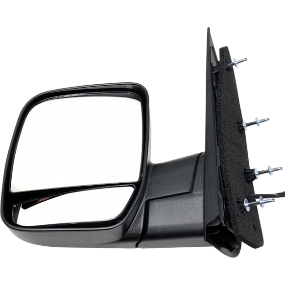 2004 Ford E-150 - 4-bolt Mount, Driver Side Mirror, Power, Non-Heated, Textured Black, Manual Folding, No Signal Light, No Blind Spot Feature, No Memory, No Puddle Light, No Auto-Dimming