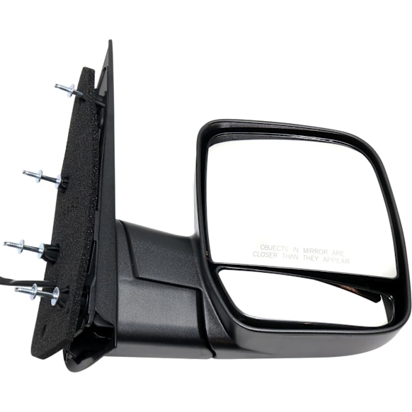 2003-2008 Ford E-150 - 4-bolt mount, Passenger Side Mirror, Power, Non-Heated, Manual Folding, Textured Black, No Signal Light, No Memory, No Puddle Light, No Auto-Dimming, No Blind Spot Feature