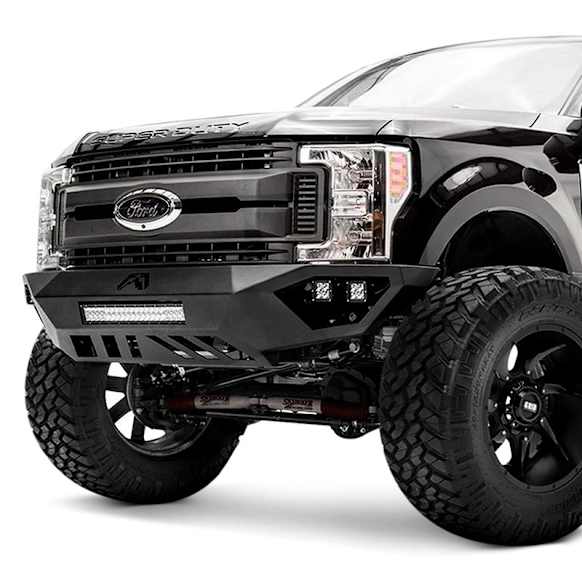FS17-V4151-1 Front Bumper, Black, with No Guard