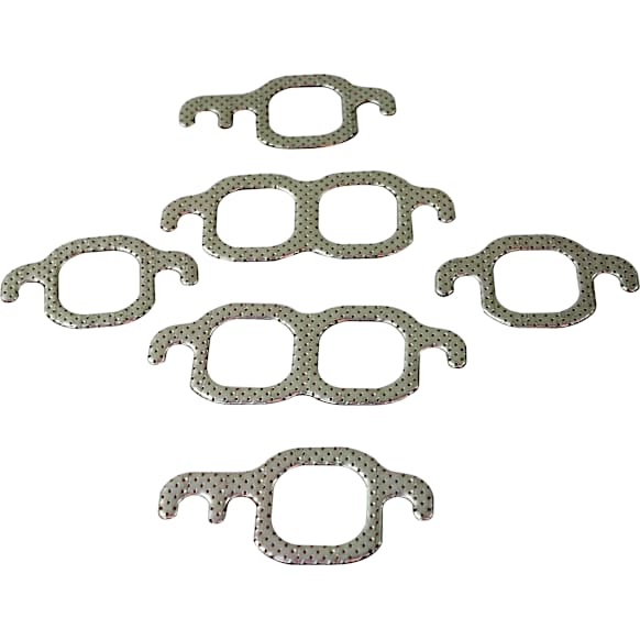 MS9275B Exhaust Manifold Gasket - Compressed fiber laminate, Direct Fit, Set of 6