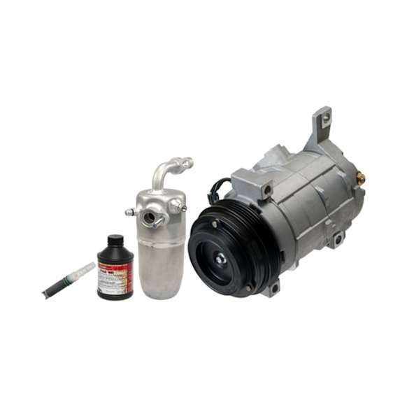 2006 GMC Sierra 2500 HD - A/C Compressor, With 10S17F Compressor; Accumulator With P-Nut Fitting Clocked At 3:00; With 17Mm Diameter Grey Orifice Tube, With Clutch, 4-Groove Pulley, 8 Cyl 6.0L