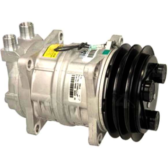 1993 Freightliner MB70 - A/C Compressor, OE No. A222592103, with DKS15BH Compressor, with Double Groove Pulley, with R12, with Diesel Kiki Model 488-25021, with Clutch, 2-Groove Pulley, 4-Seasons OE Replacement