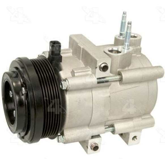 2007 Ford Explorer - A/C Compressor, with FS18 Compressor, without Rear AC, With Clutch, 6-Groove Pulley, 4.6L, 4-Seasons OE Replacement