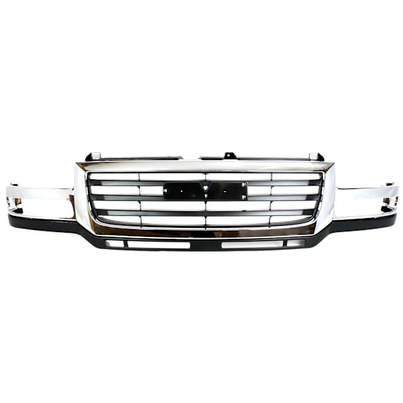Grille Assembly, Chrome Shell with Painted Black Insert