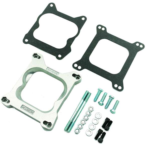 1932 Carburetor Adapter, 4-barrel Square Flange carburetors to spreadbore intake manifolds.
