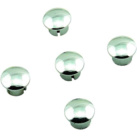 5104 Push-In Series Lug Nut Cover - Chrome, Plastic, Universal, Set of 5