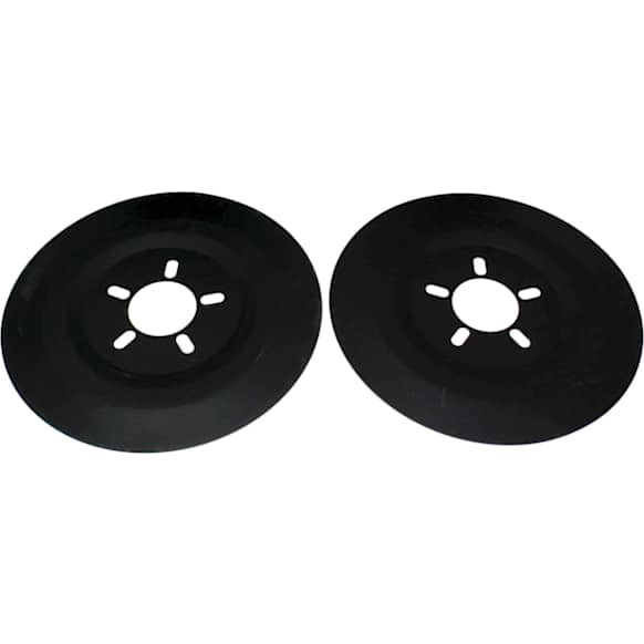 6906 Brake Dust Shields - Black, Aluminum, 16in. Wheels, 5-Lug 4-1/2in. 5 In. Bolt Circle. O.D. of 14-3/16 Inch.