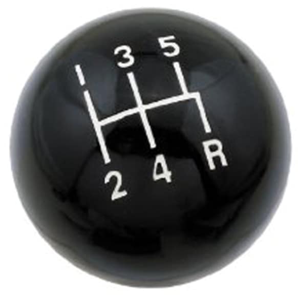 9626 Shifter Knob - 5-Speed - Black, Fits Shifters with 3/8-20 UNC Threads