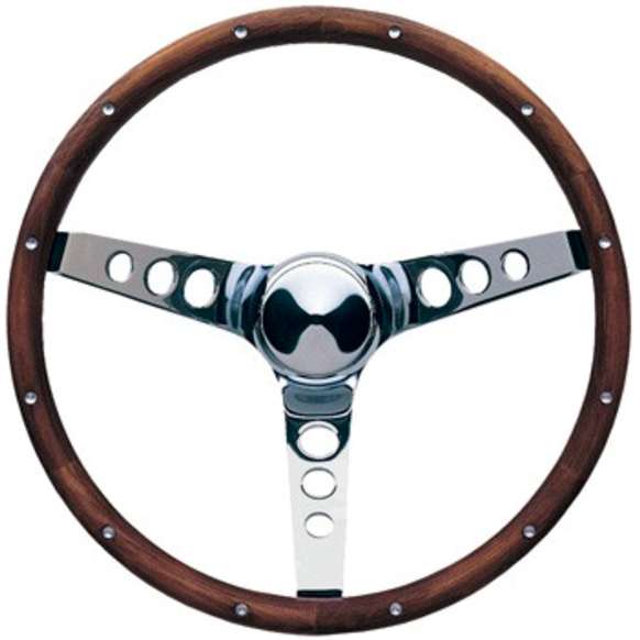 213 Steering Wheel - Walnut, Standard, Universal, Sold individually, Adapter Required and Sold Separately
