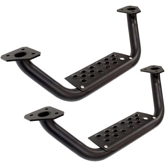 2012 Jeep Wrangler Rubicon 6 Cyl 3.6L - Side Steps - Powdercoated Textured Black, Steel, Direct Fit, Set of 2