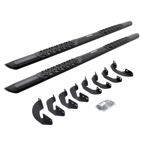 V3441687T Running Boards, Powdercoated Textured Black, Aluminum, 4-Door, Crew Cab Pickup, V3 Series