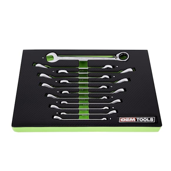 23988 12 Piece RingStop Reversible Ratcheting Wrench Set (Metric)