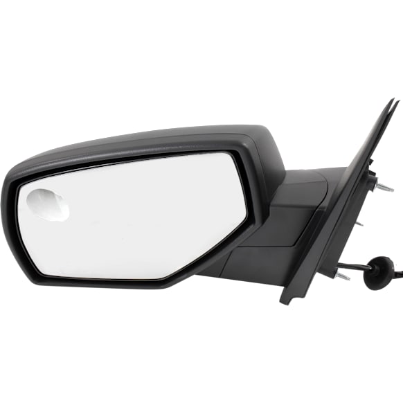2014-2018 Chevrolet Silverado 1500 - Driver Side Mirror, Power Adjust, Heated, Manual Folding, Textured Black, No Signal Light, No Memory, No Puddle Light, No Auto-Dimming, With Blind Spot Glass
