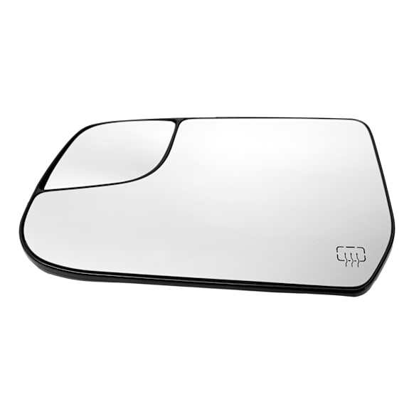 Driver Side Mirror Glass, Heated, With Blind Spot Glass, Flat, With Backing Plate and Blind Spot Glass