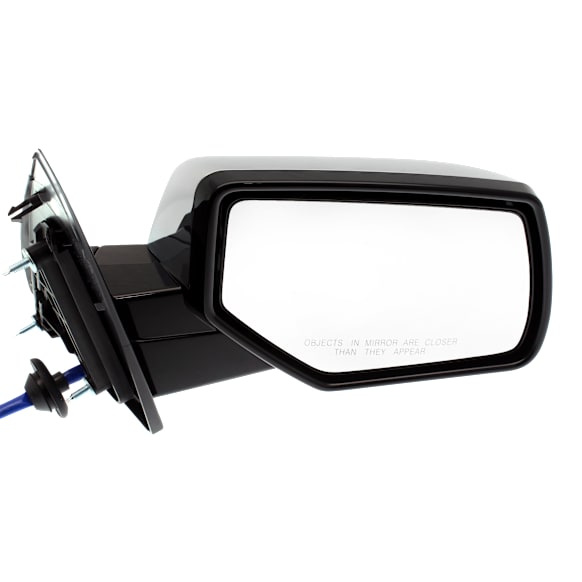 Passenger Side Mirror, Power, Manual Folding, Heated, Chrome, No Signal Light, No Memory, No Puddle Light, No Auto-Dimming, No Blind Spot Feature