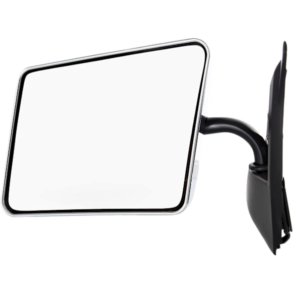 Driver Side Mirror, Manual Adjust, Manual Folding, Non-Heated, Chrome, No Signal Light, No Memory, No Puddle Light, No Auto-Dimming, No Blind Spot Feature