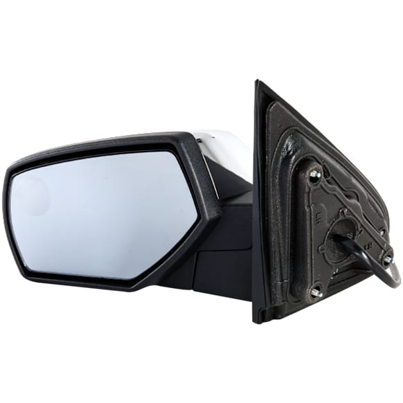 2014-2018 GMC Sierra 1500 - Driver Side Mirror, Power Adjust, Heated, Manual Folding, Chrome, No Signal Light, No Memory, No Puddle Light, No Auto-Dimming, With Blind Spot Glass