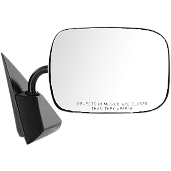 Passenger Side Mirror, Manual Adjust, Manual Folding, Non-Heated, Chrome, No Signal Light, No Memory, No Puddle Light, No Auto-Dimming, No Blind Spot Feature