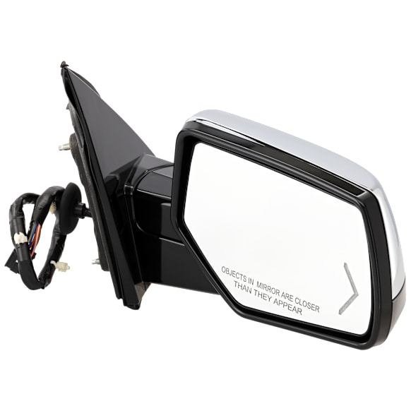2015-2020 GMC Yukon - Passenger Side Mirror, Power Adjust, Heated, Power Folding, Chrome, In-glass Signal Light, With Memory, With Puddle Light, No Auto-Dimming, No Blind Spot Feature