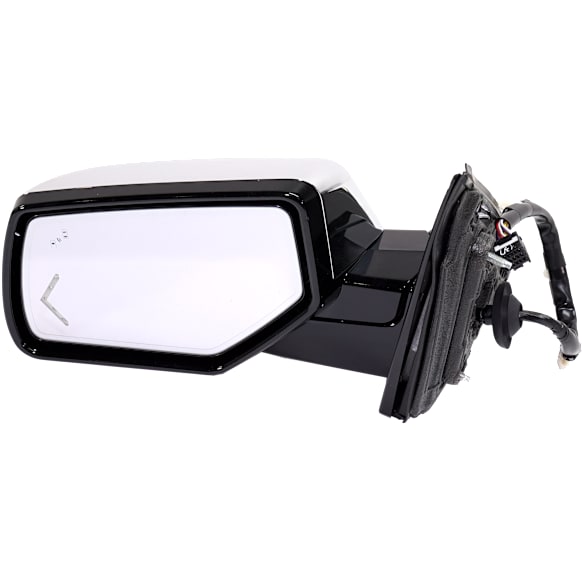 Driver Side Mirror, Power Adjust, Heated, Power Folding, Chrome, In-glass Signal Light, With Memory, With Puddle Light, With Auto-Dimming, With Blind Spot Detection in Glass