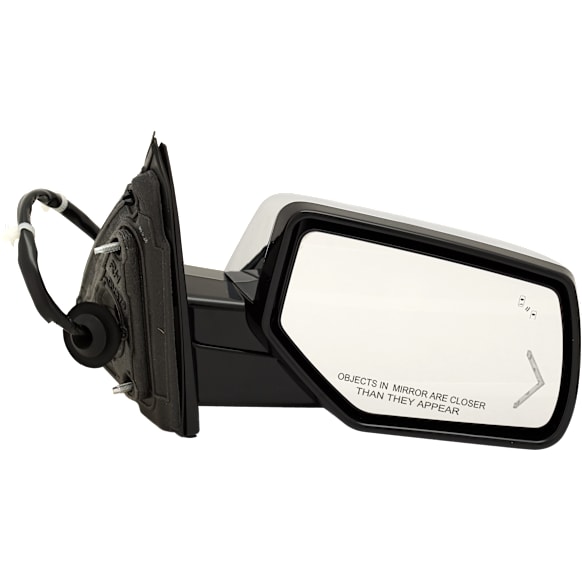2015-2020 Chevrolet Tahoe - Passenger Side Mirror, Power Adjust, Heated, Power Folding, Chrome, In-glass Signal Light, With Memory, With Puddle Light, No Auto-Dimming, With Blind Spot Detection in Glass
