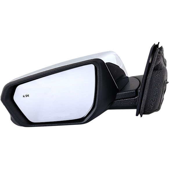 2022 GMC Terrain - Driver Side Mirror, Power Adjust, Heated, Chrome, Manual Folding, In-housing Signal Light, With Blind Spot Detection in Glass, No Memory, No Puddle Light, No Auto-Dimming