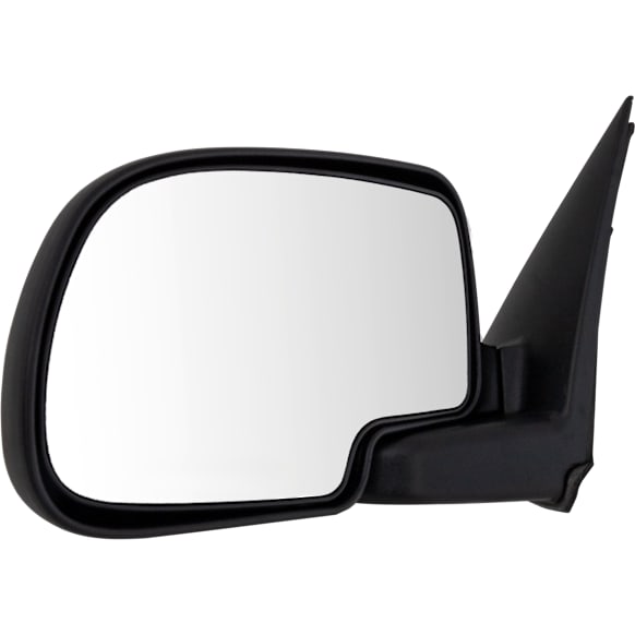 2005 Chevrolet Silverado 1500 Base - Driver Side Mirror, Manual Adjust, Non-Heated, Textured Black, Manual Folding, No Signal Light, No Blind Spot Feature, No Memory, No Puddle Light, No Auto-Dimming, Extended Cab Pickup