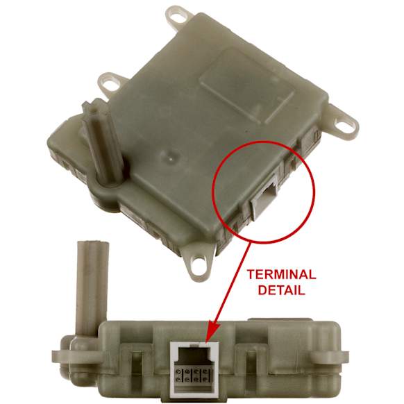 2002 Ford Explorer - A/C Actuator, With Manual Air Conditioning Controls; Air Door Actuator - Main