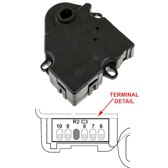 2008 Hummer H2 - A/C Actuator, Air Inlet Actuator; Blower Housing; Mode Door Actuator