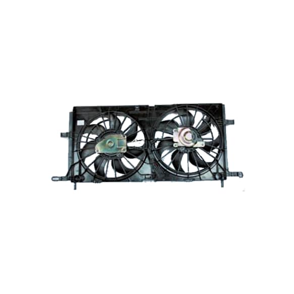 2006 Chevrolet Uplander - Radiator Fan 6 Cyl 3.5L, Radiator and Condenser Complete Assembly; With Rear A.C., Dual fan, GPD OE Replacement