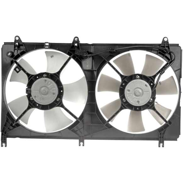 2011 Mitsubishi Galant - Radiator Fan 4 Cyl 2.4L, Radiator and Condenser Complete Assembly, Dual fan, GPD OE Replacement