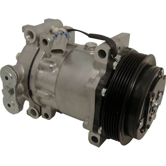 1996 GMC C3500 - A/C Compressor, Sanden Style Replacement For 6511339, With Clutch, 6-Groove Pulley, 8 Cyl 6.5L, 65 Series