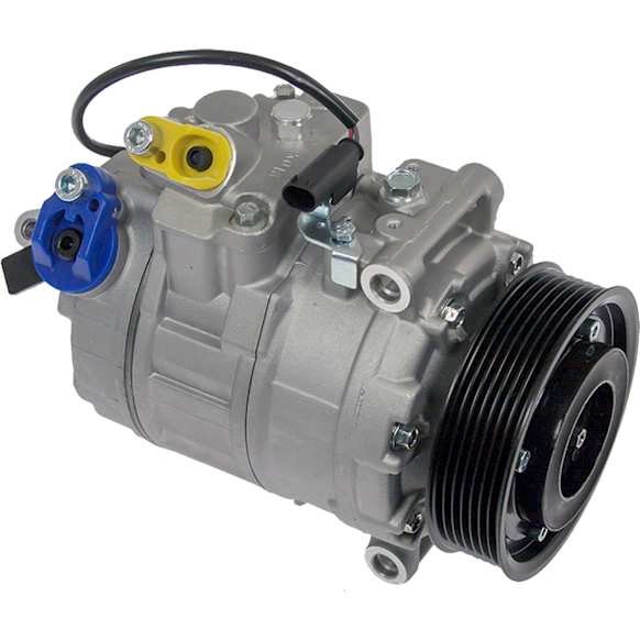 2009 BMW 135i - A/C Compressor, Direct Drive Compressor; 7 Groove; 7Seu17C, With Clutch, 7-Groove Pulley, 6 Cyl 3.0L, 65 Series
