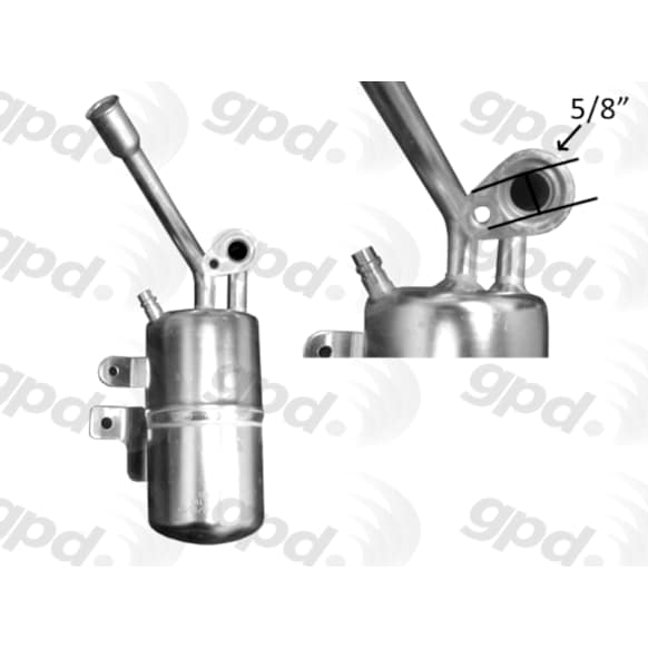 2005 Ford Focus - 3-Piece Kit A/C Service Kit, Front Exp Valve 3411250; O-Ring Seal Kit 1321252; Acum/Drier 1411664; 5/8 Pad Drier  Includes (1) A/C Accumulator, (1) A/C Orifice Tube, and (1) A/C O-Ring and Gasket Seal Kit