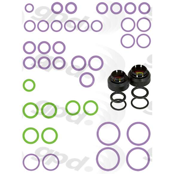 2014 Audi A4 Quattro - 3-Piece Kit A/C Service Kit, O-Ring Seal Kit 1321388; Front Exp Valve 3411561; Acum/Drier 1411885  Includes (1) A/C Receiver Drier, (1) A/C Expansion Valve, and (1) A/C O-Ring and Gasket Seal Kit