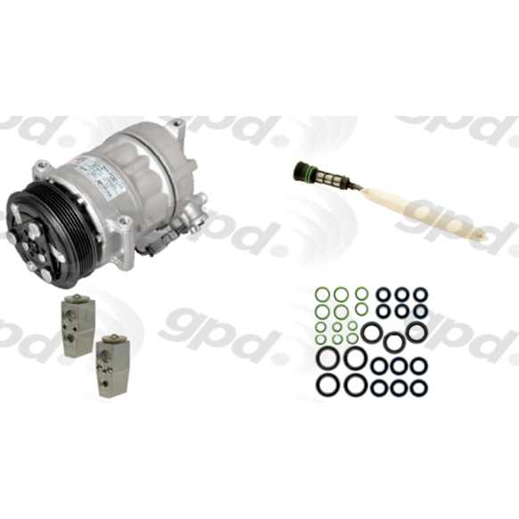 9611243 A/C Compressor, With Clutch, 6-Groove Pulley, 2.0L, 4Cyl