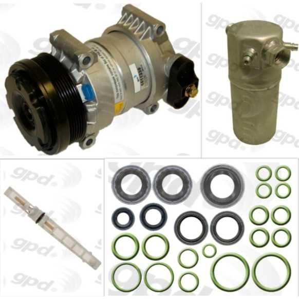 9611640 A/C Compressor Kit, Includes (1) A/C Compressor, (1) A/C Accumulator, (1) A/C Orifice Tube, (1) A/C O-Ring and Gasket Seal Kit