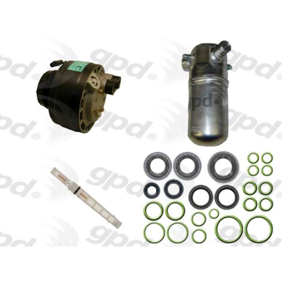 9611685 A/C Compressor Kit, Includes (1) A/C Compressor, (1) A/C Accumulator, (1) A/C Orifice Tube, (1) A/C O-Ring and Gasket Seal Kit