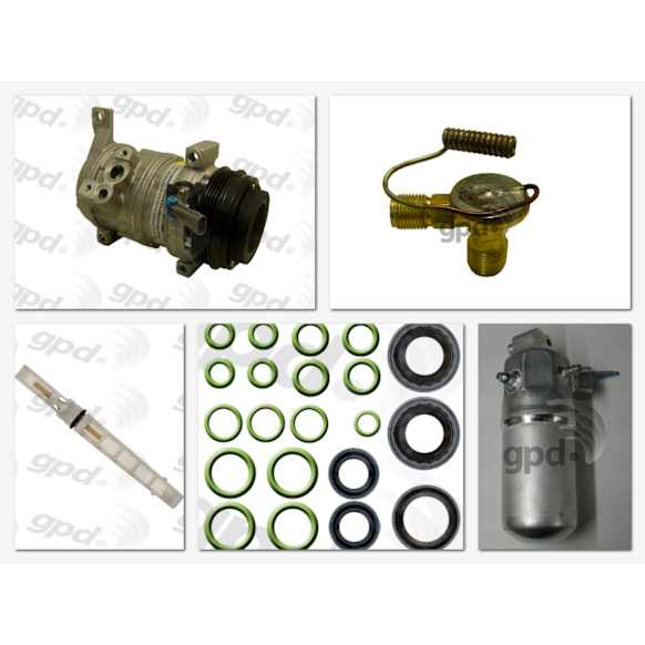 9611821 A/C Compressor, With Clutch, 4-Groove Pulley