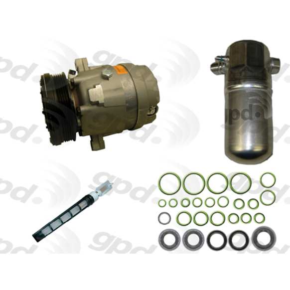9612206 A/C Compressor Kit, Includes (1) A/C Compressor, (1) A/C Accumulator, (1) A/C Orifice Tube, (1) A/C O-Ring and Gasket Seal Kit